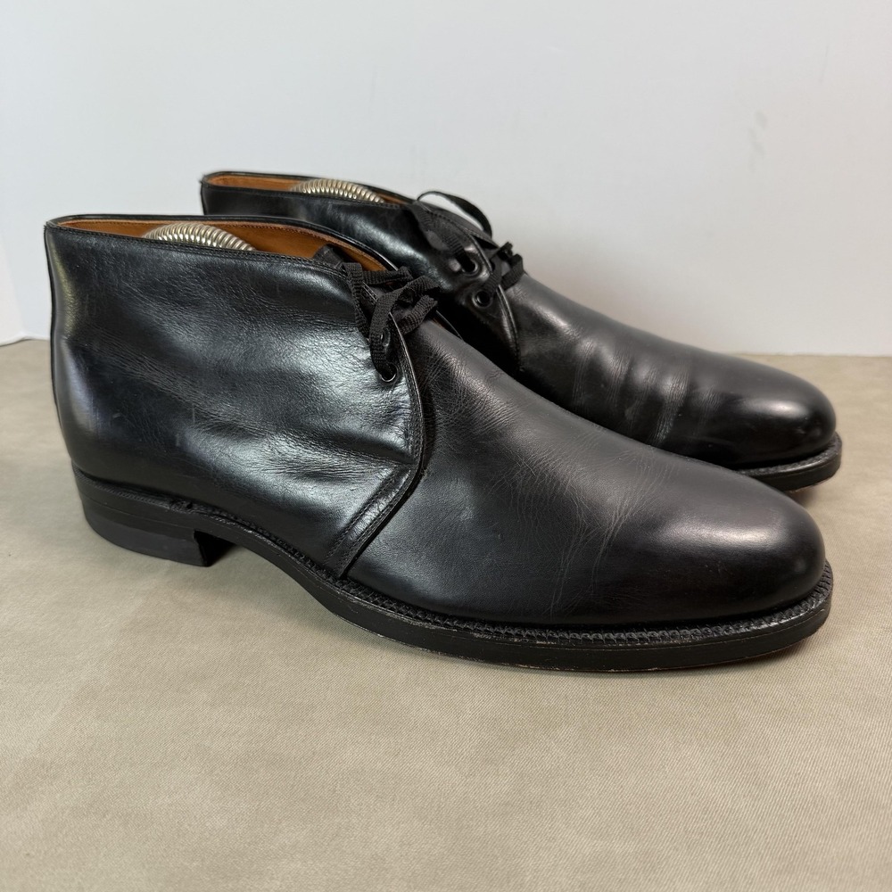 Vintage Regal Boots Mens Size 11 Black Leather Ankle Chukka USMC APPD SER 556